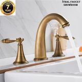 OEM Banyo Lavabo Bataryası Ankastre 3 lü Set Antik Renk Yeni Model 7 Yıl Güvenceli İthal