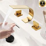 OEM Banyo Lavabo Bataryası Ankastre Gold Altın Dore Şelale 7 Yıl Garantili Ithal - GOLD ALTIN DORE