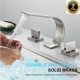 OEM Banyo Lavabo Bataryası Ankastre Mat Krom Nikel Renk Şelale 7 Yıl Garantili Ithal - MAT KROM NİKEL