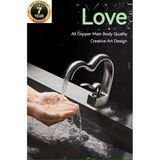 OEM Banyo Lavabo Bataryası Antrasit Renk Şelale Kalp Yeni Tasarım 7 Yıl Güvenceli İthal