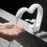 OEM Banyo Lavabo Bataryası Beyaz Renk Şelale Kalp Yeni Tasarım 7 Yıl Güvenceli İthal