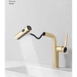 OEM Banyo Lavabo Bataryası Duş Şelale 3 Fonksiyonlu Spiralli Mat Gold