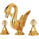 OEM Banyo Lavabo Bataryası Kuğu Gold Altın Dore 3 Lü Set Yeni Model İthal 7 Yıl Güvenceli