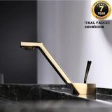 OEM Banyo Lavabo Bataryası Mat Gold Renk Renk Şelale Yeni Tasarım 7 Yıl Garantili Ithal