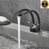 OEM Banyo Lavabo Bataryası Şelale Tasarım Yeni Mat Siyah/krom - Siyah - Krom