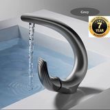 OEM Banyo Lavabo Bataryası Şelale Yeni Modern Tasarım Antrasit Renk 7 Yıl Garantili Ithal