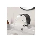 Oem Banyo Lavabo Bataryası Siyah/Krom Şelale 5 Yıl Garantili İthal Yeni Oval Tasarım.