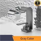 OEM Banyo Lavabo Bataryası Yeni Kalp Model Şelale Antrasit Renk 7 Yıl Garantili Ithal