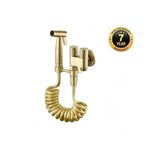 OEM Banyo Tuvalet Taharet Musluğu Spiralli Bide Özel Temizlik 7 Yıl Garantili Mat Gold Ful Set.