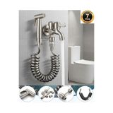 OEM Banyo Tuvalet Taharet Musluğu Spiralli Bide ve Hortum Başlığı 7 Yıl Garanti Mat Krom Nikel Renk İthal