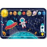OEM Baskı Atölyesi Uzay Astranot ve Gezegenler A4 54 Parça Puzzle, Oyuncak, Yapboz - Belirtilmemiş