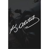OEM Beyaz 20 cm Kemal Atatürk Imza Sticker Araba Oto Araç Sticker, QAKM563