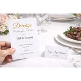 OEM Boş Davetiye ve Yemek Kartı Seti | 300 gr Yerli Bristol 1. Hamur Kalın Karton | 10X15 cm Davetiye (50 Adet) + 5x8 cm Yemek/isim Kartı (50 Adet) | Düğün, Nişan, Organizasyon Için. - Belirtilmemiş