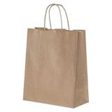 OEM Burgu Saplı Kraft Kağıt Çanta 25X12X31 cm - 25 Adet - Kahverengi