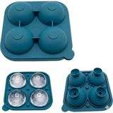 OEM Büyük Boy Silikon 4 Lü Top Buz Kalıbı Buz Küpü Yuvarlak Buz Küpü Kalıbı Bpa Içermez Silikon