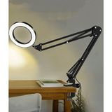 OEM Büyüteçli 2in1 Standlı Klinik, Dövme ve El Sanatları Için Yuvarlak Işık 6.3 Inç (16CM) Stüdyo Işık ve Tripod Kamera Youtuber Twich Kick Halka Yayıncı Işığı FL130