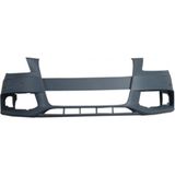 OEM BZT Audi A4- 08/12; Ön Tampon Gri (Far Yıkama/Çeki Demiri Kapaklı)(Sensör Delikli) (TYG) 8K0807105BGRU