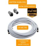 Oem Çanak Anten Rg6 HD 35 Metre Televizyon Kablosu Yüksek Performans ve Kolay Kurulum
