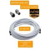 OEM Çanak Anten,uydu,televizyon Kablosu Rgu6 Hd 30 Metre