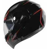 OEM Çene Açılır Vizörlü Kask [MD-808] [siyah - Kırmızı]