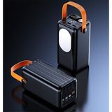 OEM Cepini Cp-05 50.000MAH Pd 22.5W Hızlı Şarj Destekli Powerbank - Dahili 4 Kablolu ve LED Aydınlatmalı - Siyah