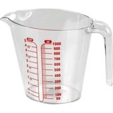 OEM Dereceli Ölçü Kabı 1000 ml Hacminde 10 Aralıklı Sert Plastik Ölçü Kabı 1l (1, 1000 Ml) - Standart