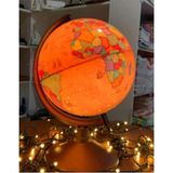 OEM Dünya Küresi - Işıklı- Yerküre Antik-Siyasi Dekoratif Eğitici Yer Küre Globe Ancient, 20 cm