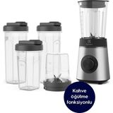 OEM E4CB1-6ST Kahve Öğütücülü Smoothie Blender Seti | Buz Kırıcı, Çoklu Hız ve Pulse Fonksiyonu, Truflow Bıçak Sistemi, Darbe Fonksiyonu, Geniş Aksesuar Seti | 350W, Paslanmaz Çelik