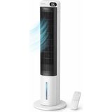 OEM Ev Tipi Kule Tipi Vantilatör & Soğutucu – 70W Güçlü Hava Akışı, 3 Kademe Hız, 3l Su Tanklı Nemlendirici, 24 Saat Zamanlayıcı, Sessiz Çalışma (29 Db), Uzaktan Kumandalı, LCD Ekranlı - Beyaz