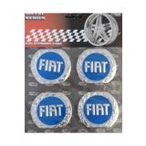 OEM Fiat Mavi Alüminyum Yapıştırma Jant Göbeği 4 Lü 60MM
