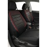 OEM Gof Serisi Universal Oto Koltuk Kılıfı Tam Set (Siyah Kırmızı Şeritli)