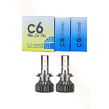 OEM H3 Led Zenon C6 Mini Led Xenon Ampul 12800 Lümen Beyaz Renk 6000 Kelvin Şimşek Etkili