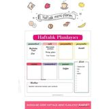 OEM Haftalık Magnet Planlayıcı Menü Mıknatıslı Yazı Tahtası Buzdolabı Magneti Pano 30X30 cm +Kalem