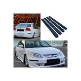 OEM Honda Civic Vtec 2 Uyumlu Esnek Tampon Koruma Bandı Ön Arka Tampon Koruyucu Şerit Bant 4 lü Siyah