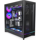 OEM HS01 Pro, Atx Mid-Tower Pc Kasası, Oyun Bilgisayarı, Yüksek Hava Akışı, Ters Çevrilebilir Düzen, Mesh Ön Panel, 5x Argb Pwm Fan Önceden Yüklenmiş, Gömme Tasarım, Aletsiz Paneller, Siyah