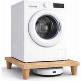 OEM Imt Aksesuar Çamaşır Makinesi Yükseltici Platform 60X60X12 cm Açık Meşe Robot Süpürge Uyumlu Titreşim Azaltıcı