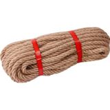 OEM Jüt Halat 8 mm 20 M, Doğal Kenevir Ip, 4 Ip, Kalın Jüt Ip, Bükülmüş, Halat, Bahçe, El Işi Için, Kendin Yap Dekorasyon Ipi, Tırabzan Halatı, Gemi Istifleme Ipi, Paket Ipi