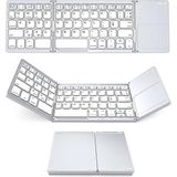 OEM Kablosuz Bt Klavye - Katlanır, Dokunmatik Yüzeyli, Taşınabilir Ultra Ince - Windows/android/ios Uyumlu - Gümüş