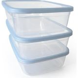 OEM Kapaklı Saklama Kabı 3'lü Set, 3000 ml Her Biri, Şeffaf, Bpa Içermez, Hava Geçirmez, Istiflenebilir