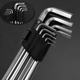 OEM Kenet 9 Parça Alyan Takımı, Uzun Boy -Yüksek Kalite 2mm,2.5mm, 3mm, 3.5mm, 4mm, 5mm, 6mm, 8mm ve 10MM (Home, Garden, Work) Alyan Anahtar Takımı