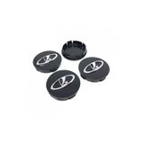 OEM Lada Kabartma Kromlu Geçme Jant Göbeği Siyah 4 Lü 55MM