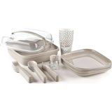 OEM Lovely Piknik Seti 6'lı Set - Tek Ebat - Tek Renk