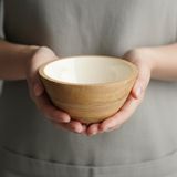 OEM Mango Ağacı Kase - 15 cm Krem Renkli Dekoratif Ahşap Sunum Kasesi - Doğal Çerezlik, Sosluk ve Kahvaltılık (1 Adet) - Bambu