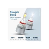 OEM Markası C6 Serisi 9006 Led Xenon Far Ampulü Şimşek Etkili 5800lm Chip On Board 6000k Kar Beyazı