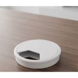 OEM Masa Kablo Geçiş Delik Kapağı Masa Kablo Rozeti Kablo Kanalı Kapağı 60MM - 70mm - Beyaz
