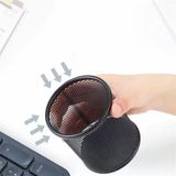 OEM Masa Üstü Ofis Tipi Metal Kalemlik,perfore Kalemlik,masa Düzenleyici ve Toparlayıcı Organizer,kalem Kutusu (Siyah Silindir)