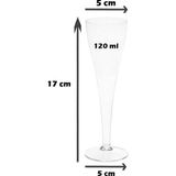 OEM Mika Plastik Şampanya Bardağı - Flüt Kadeh 120 ml 6'lı