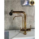 Oem Mutfak Eviye Bataryası Dokunmatik Arıtma Çıkışlı Duş Şelale 3 Fonksiyon Gold Ithal 7 Yıl Garanti - Altın