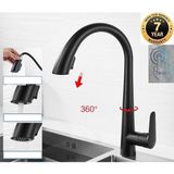OEM Mutfak Evye Bataryası Smart Dokunmatik Spiralli Fıskiyeli 7 Yıl Güvenceli İthal - Siyah