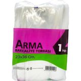 OEM Naksan Arma Şeffaf Naylon 2 Lik 23X36 Cm. Bakkaliye Poşeti Torbası - 1 Kg. - Ort. 190 Adet - 1 Paket